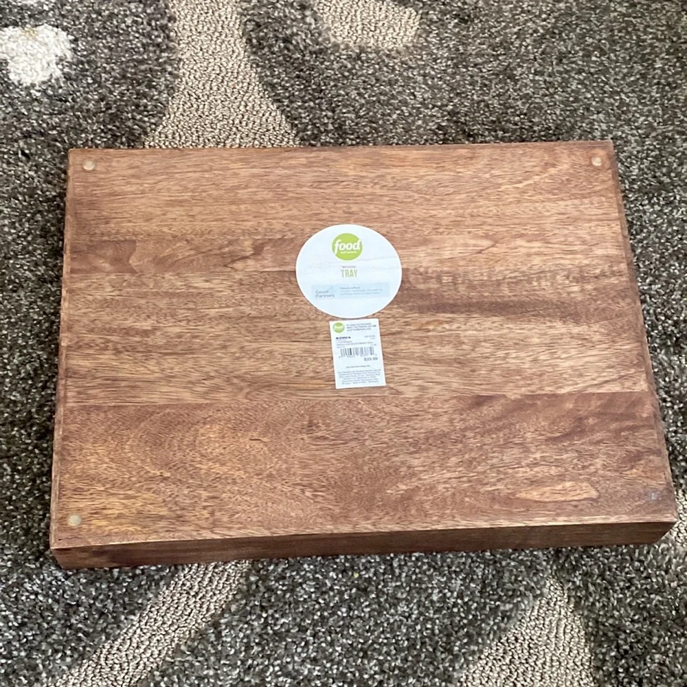 NWT Food Network Medallion Wood Serving Tray Kohl's 224123